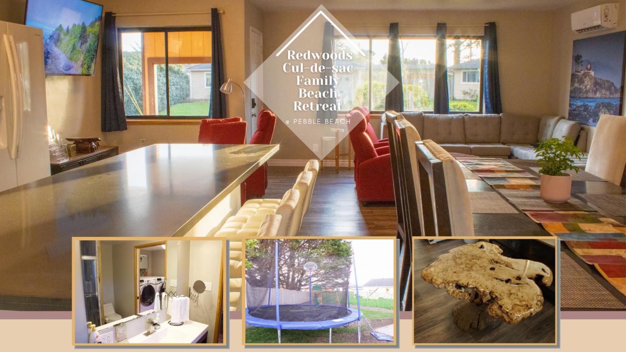 Private Home - Playground, Jumping Mat, Bbq, Darts, Firepit, Gazebo, 4 Smart Tvs, White Cotton Bedding, - The Redwood Cul-De Sac Beach Retreat クレセントシティ エクステリア 写真